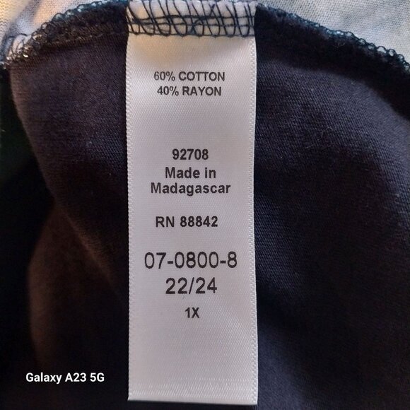 Woman Within 3/4 Sleeve Open Front Cardigan With Chevron Tank Top Set Size 22/24 - Picture 5 of 6